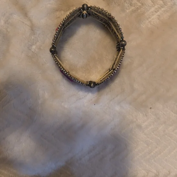 Western Pink Concho Earrings And Bracelet SET - Picture 4 of 6